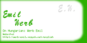 emil werb business card